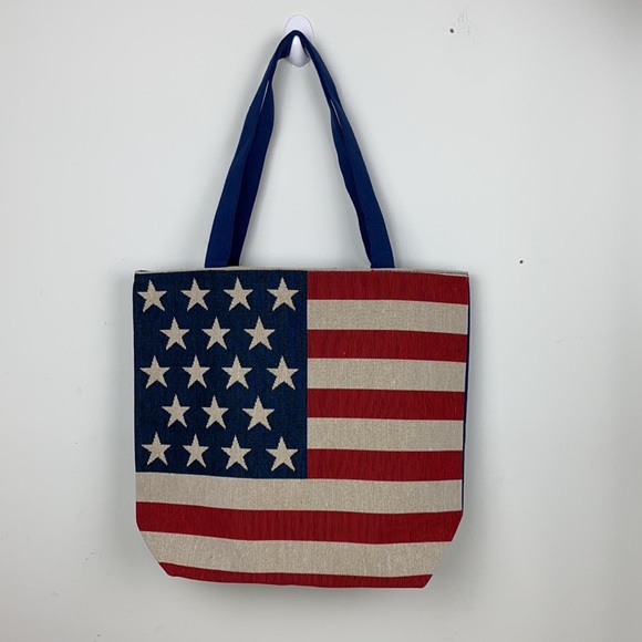 American Flag Beach Tote - Picture 3 of 17